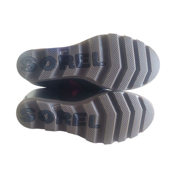 Sorel Lexie Wedge Boots Girls Size 4 Buffalo Plaid Red Black Outdoor Holiday - Picture 10 of 10